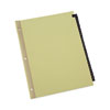 Deluxe Preprinted Simulated Leather Tab Dividers with Gold Printing, 31-Tab, 1 to 31, 11 x 8.5, Buff, 1 Set