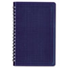 Poly Cover Notebook, 6 x 9 3/8, Ruled, Twin Wire Binding, Blue Cover, 80 Sheets