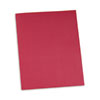 Two-Pocket Portfolio, Embossed Leather Grain Paper, 11 x 8.5, Red, 25/Box