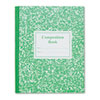 Grade School Ruled Composition Book, 9-3/4 x 7-3/4, Green Cover, 50 Pages