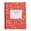 Grade School Ruled Composition Book, 9-3/4 x 7-3/4, Red Cover, 50 Pages
