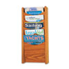 Solid Wood Wall-Mount Literature Display Rack, 11 1/4 x 3 3/4 x 23 3/4, Med. Oak