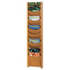 Solid Wood Wall-Mount Literature Display Rack, 11-1/4 x 3-3/4 x 48, Medium Oak