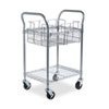 Wire Mail Cart, 600-lb Cap, 18-3/4w x 26-3/4d x 38-1/2h, Metallic Gray