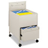 Locking Mobile Tub File With Drawer, Legal Size, 20w x 25 1/2d x 27 3/4h, Putty