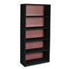 Value Mate Series Metal Bookcase, Five-Shelf, 31-3/4w x 13-1/2d x 67h, Black