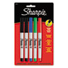 Permanent Markers, Ultra Fine Point, Assorted Colors, 5/Set