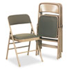 Cosco(R) Deluxe Fabric Padded Seat and Back Folding Chair