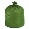 Eco-Degradable Plastic Trash Garbage Bag, 33gal, 1.1mil, 33 x 40, Green, 40/Box