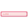 Medical Labels for Allergy Warnings, 1 x 5-1/2, White, 175/Roll