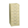 Tennsco Six-Drawer Multimedia/Card File Cabinet