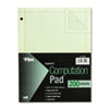 Engineering Computation Pad, 8 1/2 x 11, Green, 200 Sheets