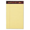 Docket Ruled Perforated Pads, Legal/Wide, 5 x 8, Canary, 50 Sheets, Dozen