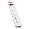 TLP604TEL Surge Suppressor, 6 Outlets, 4 ft Cord, 790 Joules, White