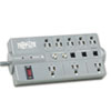 TLP808TELTV Surge Suppressor, 8 Outlets, 8 ft Cord, 2160 Joules, Dark Gray