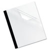 Thermal Binding System Covers, 30 Sheets, 11 x 8 1/2, Clear/Black, 10/Pack