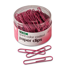 Officemate Pink Coated Paper Clips