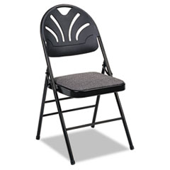 Cosco(R) Fanfare(TM) Fabric Padded Seat & Deluxe Molded Back Folding Chair