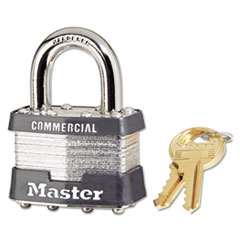 Master Lock(R) No. 1 Laminated Steel Pin Tumbler Padlock 1DCOM