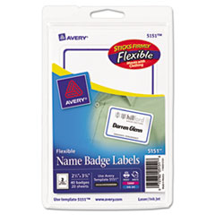 Avery(R) Flexible Self-Adhesive Name Badge Labels