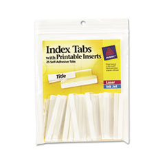 Avery(R) Insertable Index Tabs with Printable Inserts