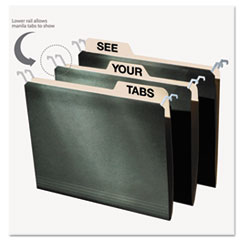 find It(TM) Hanging File Folders with Innovative Top Rail
