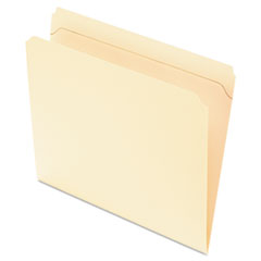 Reinforced Top File Folders, Straight Tabs, Letter Size, Manila, 100/Box