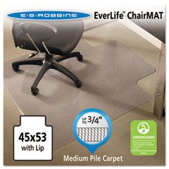 ES Robbins(R) EverLife(R) All Day Support Chair Mat For Medium Pile Carpet