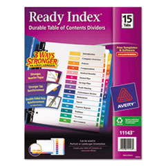 Avery(R) Ready Index(R) Customizable Table of Contents Multicolor Dividers
