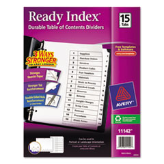 Avery(R) Ready Index(R) Customizable Table of Contents Black & White Dividers