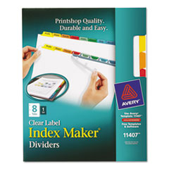 Avery(R) Index Maker(R) Print & Apply Clear Label Dividers with Color Tabs