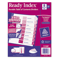 Avery(R) Ready Index(R) Customizable Table of Contents Uncollated Multicolor Dividers
