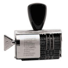 Identity Group(R) Rubber 11-Message Dial-A-Phrase Date Stamp