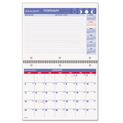 AT-A-GLANCE(R) Wirebound Monthly Desk/Wall Calendar