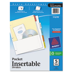 Avery(R) Insertable Single-Pocket Dividers