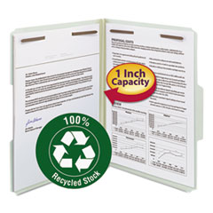 Smead(R) 100% Recycled Pressboard Fastener Folders