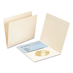 Smead(R) Top Tab File Folders With Inside Pocket and Media Holder