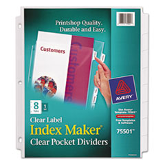 Avery(R) Index Maker(R) Print & Apply Clear Label Sheet Protector Dividers