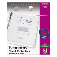 Avery(R) Standard and Economy Weight Clear and Semi-Clear Sheet Protector