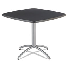 CafWorks Table, 36w x 36d x 30h, Graphite Granite/Silver