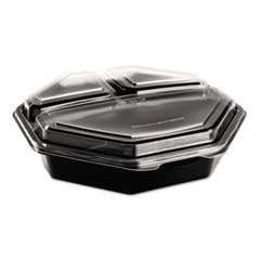 Dart(R) OctaView(R) Hinged-Lid Cold Food Containers