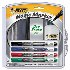 BIC(R) Magic Marker(R) Brand Low Odor AND Bold Writing Dry Erase Marker Kit