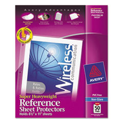 Avery(R) Heavyweight and Super Heavyweight Easy Load Non-Glare Sheet Protector