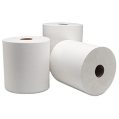 DublNature Universal Roll Towel, 8" x 800 ft, White, 6/Carton