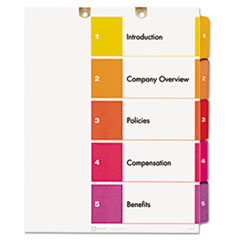 Avery(R) Preprinted Tab Dividers for Classification Folders
