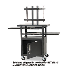 BALT(R) Two-Shelf Height Adjustable Flat Panel TV Cart