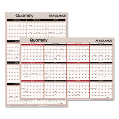 AT-A-GLANCE(R) Vertical/Horizontal Erasable Quarterly/Monthly Wall Planner