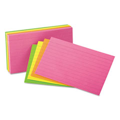 Universal(R) Ruled Neon Glow Index Cards