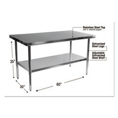 Alera(R) Stainless Steel Table