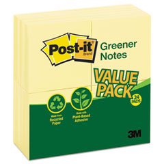 Post-it(R) Greener Notes Original Recycled Note Pads
